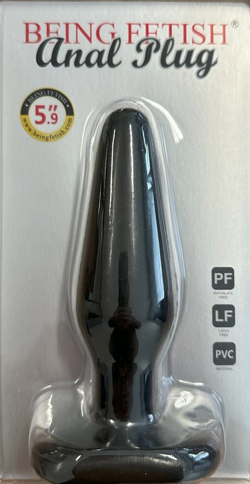 Being Fetish – Anaal Plug – Zwart – 15 x 4 cm-Erotiekvoordeel.nl
