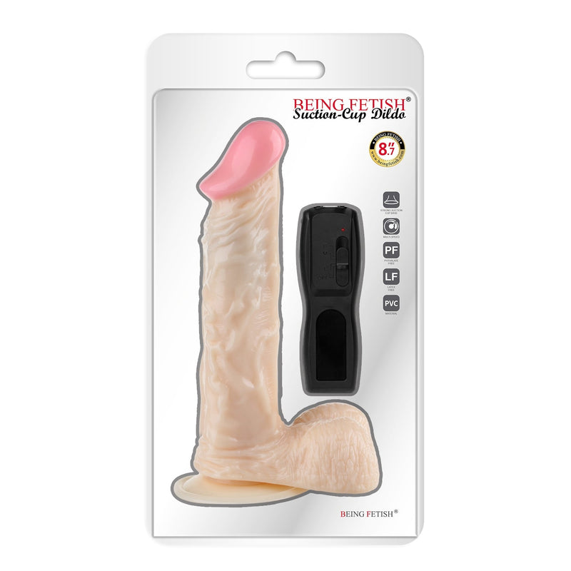 Being Fetish - PVC Wired Remote Dildo 8.5" flesh-laced-up.nl