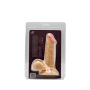 Deep Desire - PVC Dildo met Balzak en Zuignap - 16,5 cm - Lichte Huidskleur-Erotiekvoordeel.nl
