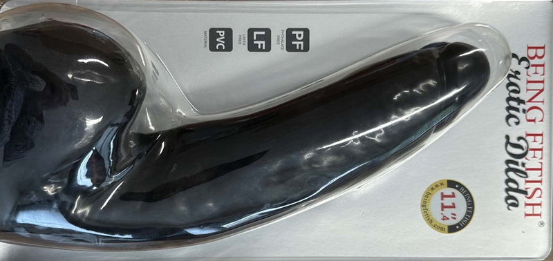 Being Fetish - PVC Dildo - 29 cm - Zwart