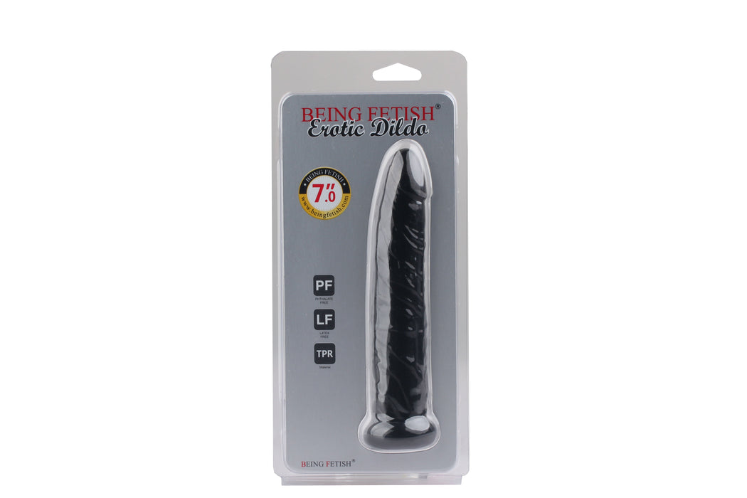 Being Fetish - Gode - Caoutchouc synthétique - 18 cm - Noir