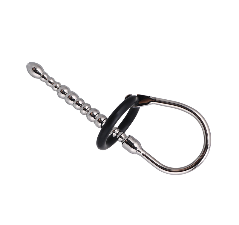 Fixxx - Penis Plug 8mm with Cockring Silver-Erotiekvoordeel.nl