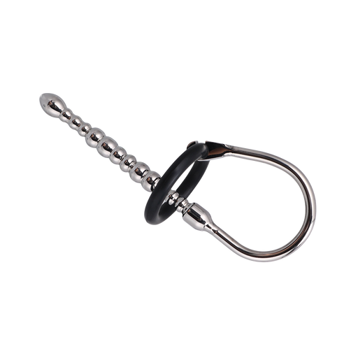 Fixxx - Penis Plug 8mm with Cockring Silver-Erotiekvoordeel.nl