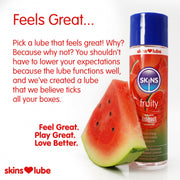 Skins - Watermeloen - Glijmiddel met Smaakje - Waterbasis - 130 ml-laced-up.nl