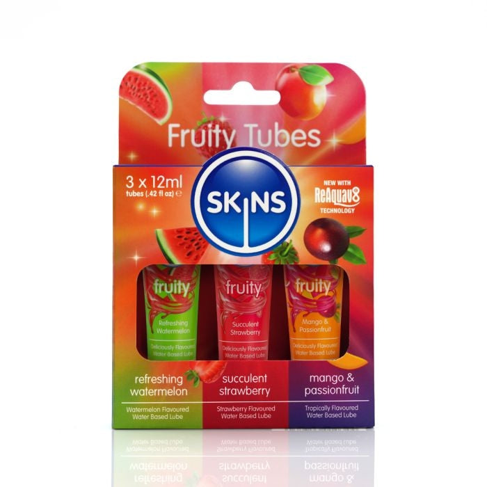 Skins - Sampler Pack - Glijmiddel met Smaakje - Fruity - 3 x 12 ml-laced-up.nl
