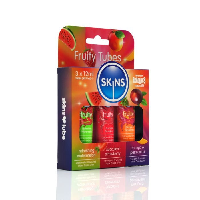 Skins - Sampler Pack - Glijmiddel met Smaakje - Fruity - 3 x 12 ml-laced-up.nl