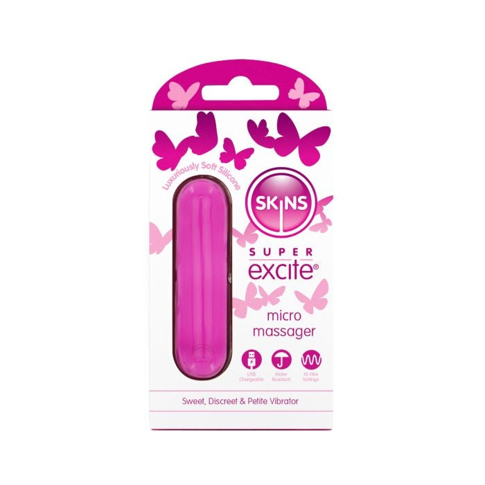 Skins - Super Excite - Oplaadbare Bullet Vibrator - Roze-laced-up.nl