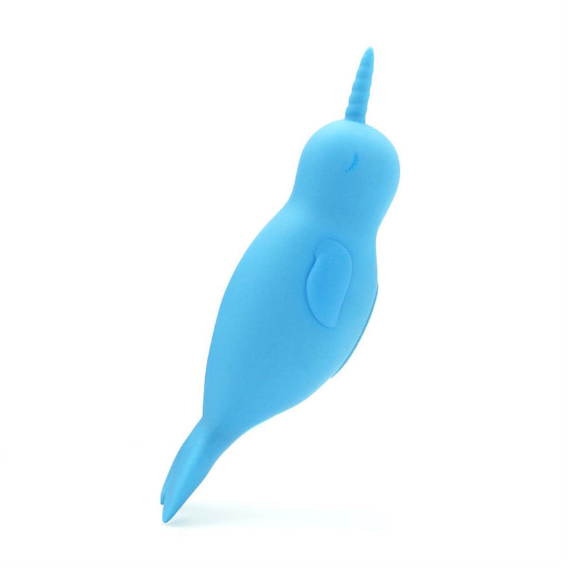 Unihorn of the Sea – Neigh Mo – The Narwal Blue - Mini Vibrator - Blauw-laced-up.nl
