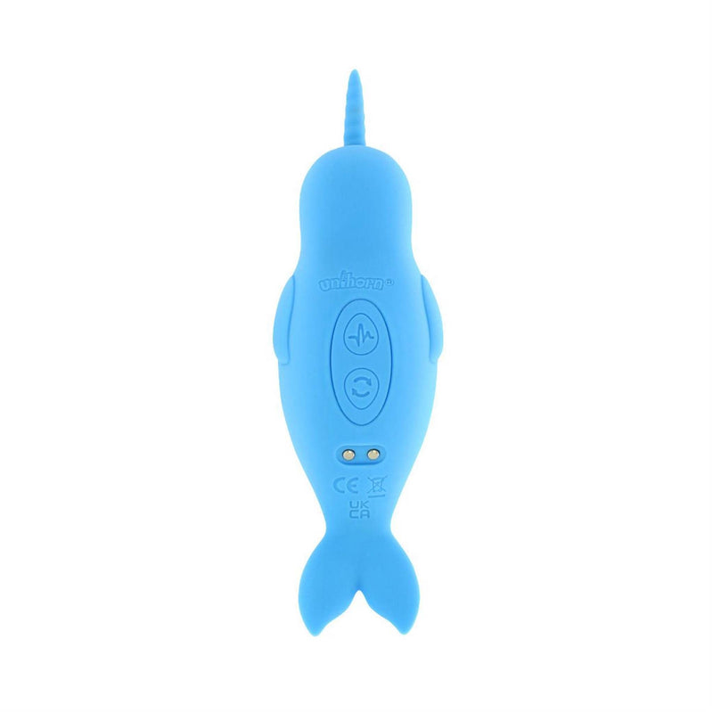 Unihorn of the Sea – Neigh Mo – The Narwal Blue - Mini Vibrator - Blauw-laced-up.nl