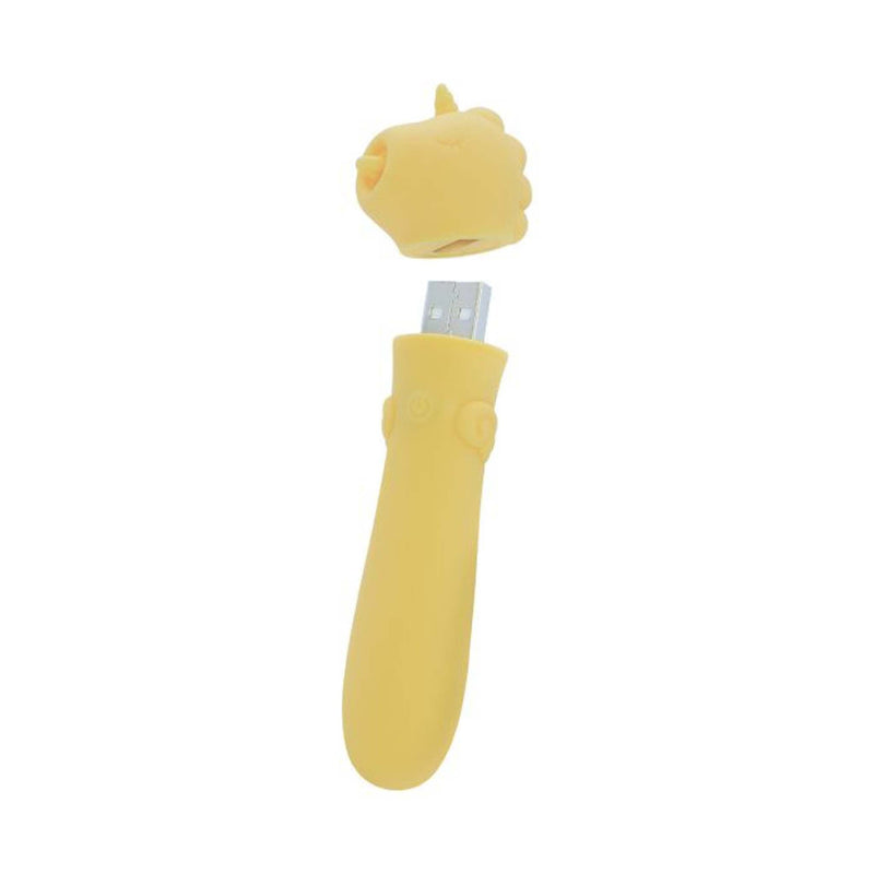 Unihorn Bullet Vibrator - Bean Blossom - Geel-laced-up.nl