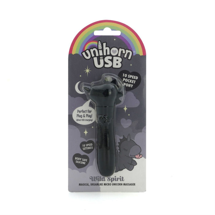 Unihorn Bullet Vibrator - Wild Spirit - Zwart-Erotiekvoordeel.nl