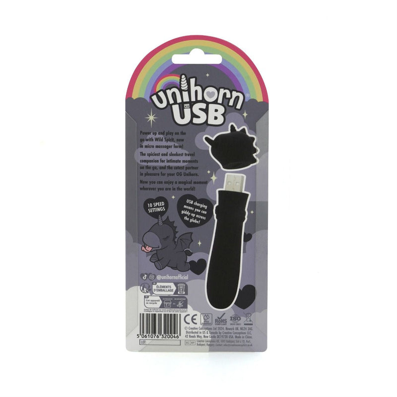 Unihorn Bullet Vibrator - Wild Spirit - Zwart-laced-up.nl