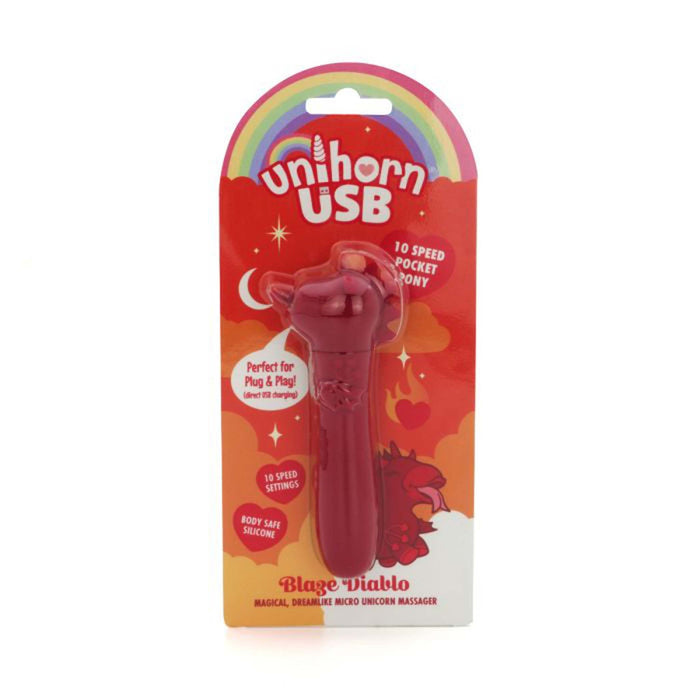 Unihorn Bullet Vibrator - Blaze Diablo - Wijnrood-Erotiekvoordeel.nl