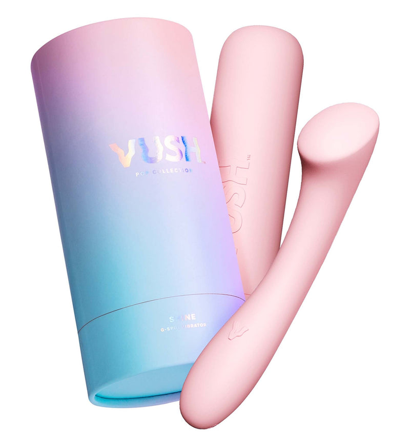 Vush - Pop Shine - G-Spot Vibrator - Met Opbergkoker - Lichtroze-Erotiekvoordeel.nl