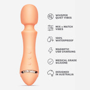 Vush - Majesty 2 Wand Vibrator - Perzik Roze-laced-up.nl