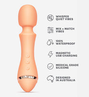 Vush - Majesty 2 Wand Vibrator - Perzik Roze-laced-up.nl