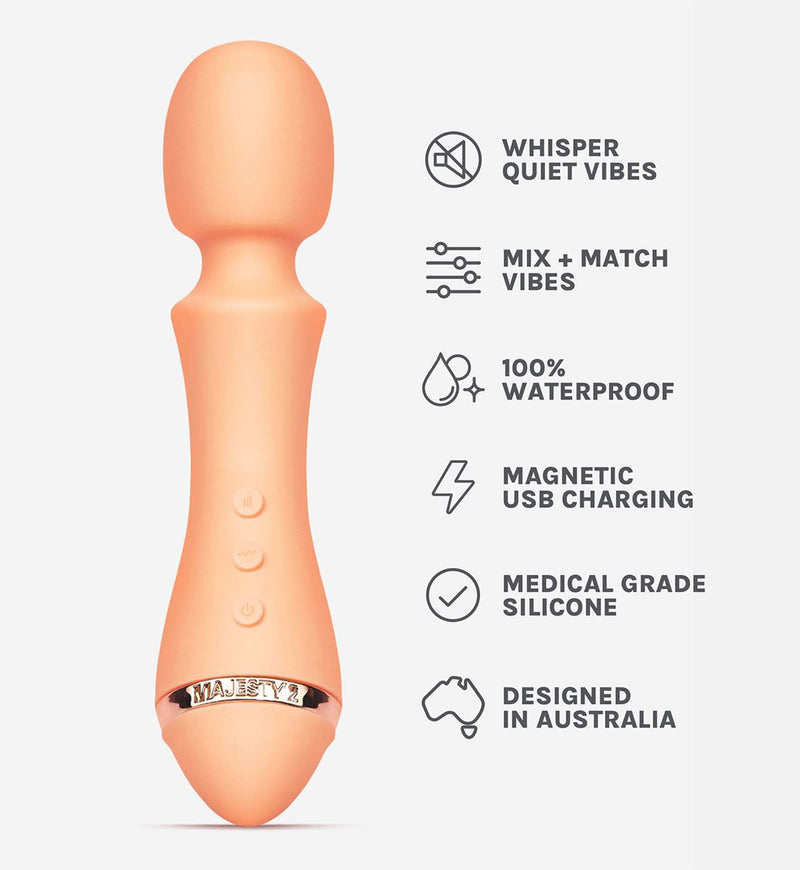 Vush - Majesty 2 Wand Vibrator - Perzik Roze-laced-up.nl