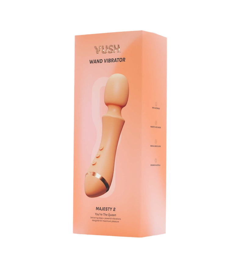 Vush - Majesty 2 Wand Vibrator - Perzik Roze-laced-up.nl