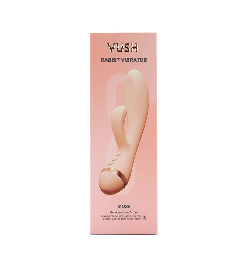 Vush - Muse - Rabbit Vibrator - Lichtroze - Dual Stimulatie - 40 Pleasure Combinaties-laced-up.nl