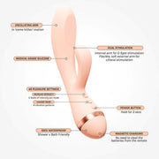 Vush - Muse - Rabbit Vibrator - Lichtroze - Dual Stimulatie - 40 Pleasure Combinaties-laced-up.nl