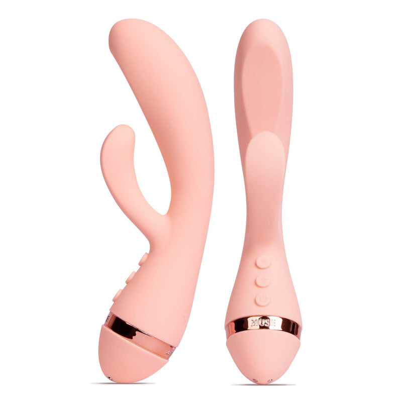 Vush - Muse - Rabbit Vibrator - Lichtroze - Dual Stimulatie - 40 Pleasure Combinaties-laced-up.nl