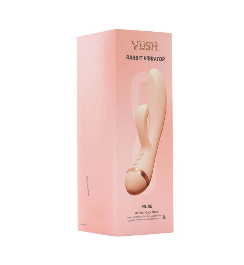 Vush - Muse - Rabbit Vibrator - Lichtroze - Dual Stimulatie - 40 Pleasure Combinaties-laced-up.nl