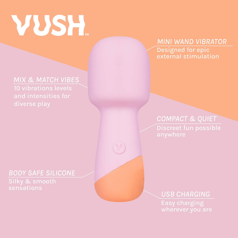 Vush - Peachy - Mini Wand Vibrator - Lichtroze-laced-up.nl