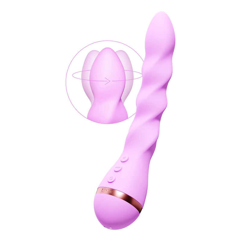 Vush - Next Gen - Siren Twist - Buigbare Vibrator - Flexibele Kop - Roze-laced-up.nl