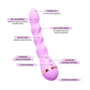 Vush - Next Gen - Siren Twist - Buigbare Vibrator - Flexibele Kop - Roze-laced-up.nl