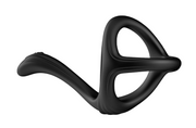 The Wave - Dubbele Cockring Met Teaser Nr. 10 - Zwart-Erotiekvoordeel.nl