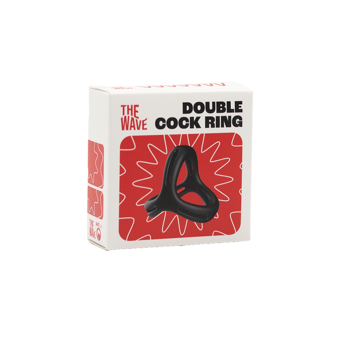 The Wave - Double Cockring No. 13 - Black