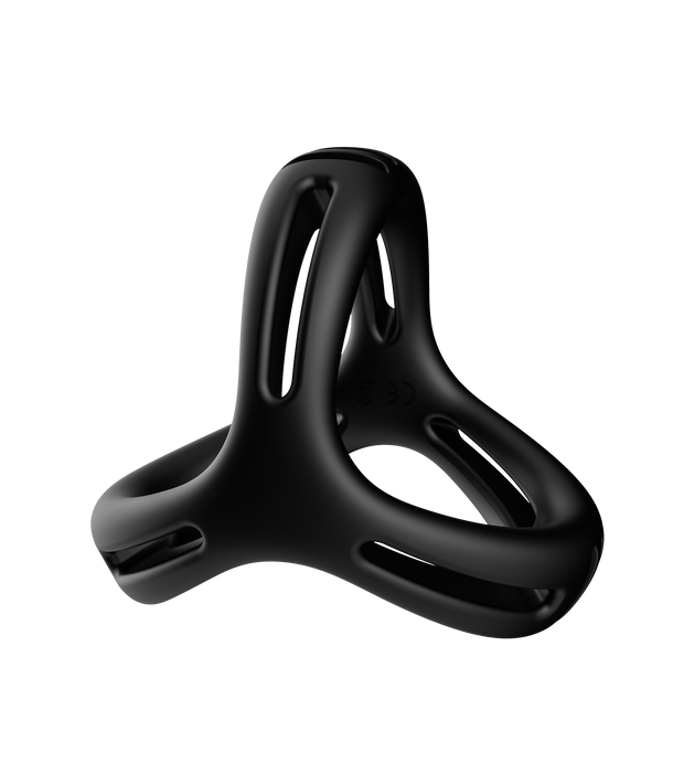 The Wave - Double Cockring No. 13 - Black