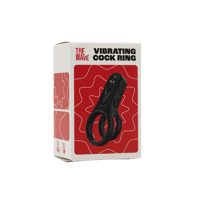 The Wave - Vibrerende Cockring Nr. 19 - Zwart-Erotiekvoordeel.nl