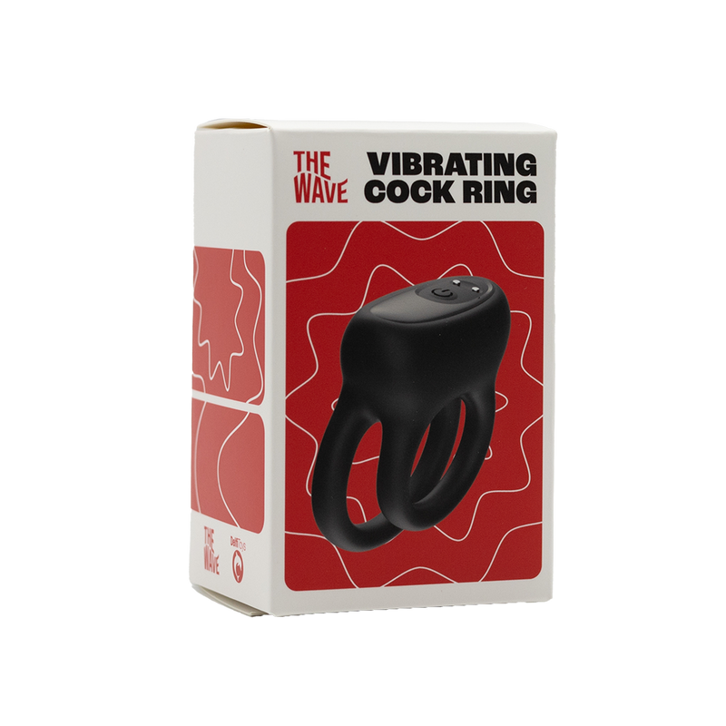 The Wave - Vibrerende Cockring Nr. 24 - Zwart