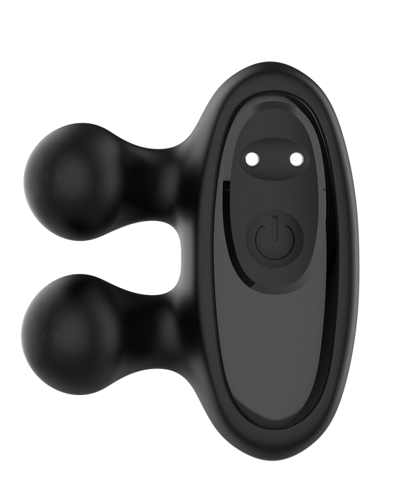 The Wave - Vibrating Cockring with Clitoris Stimulator - No. 26 - Black