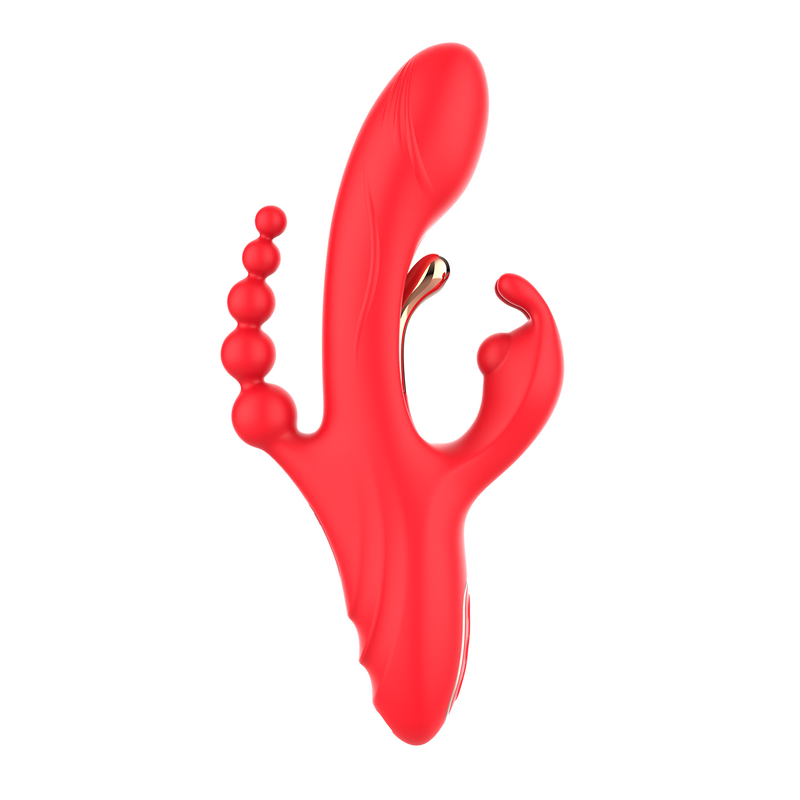 Inner Bloom - Tapping Rabbit en Anaal Vibrator - Rood-laced-up.nl
