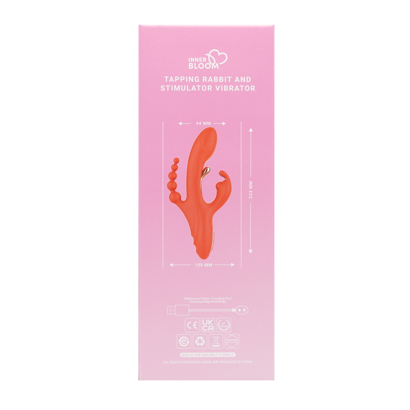 Inner Bloom - Tapping Rabbit en Anaal Vibrator - Rood-laced-up.nl