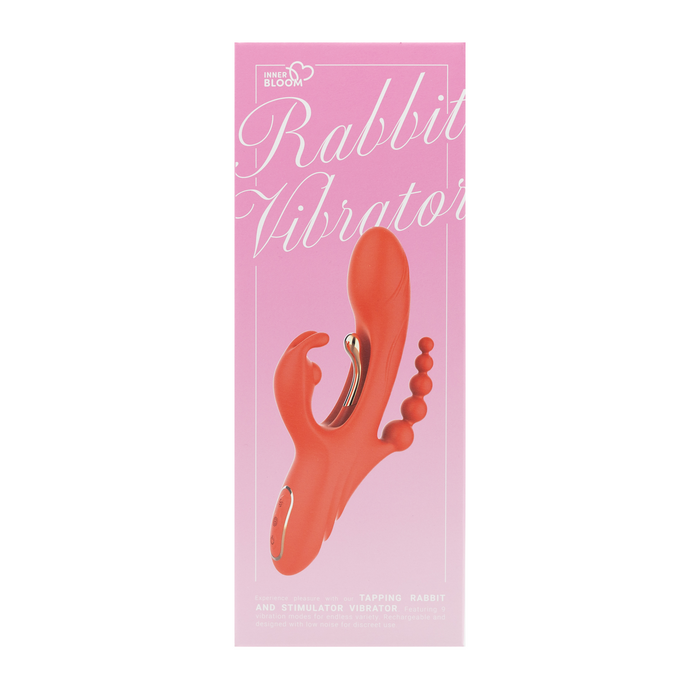 Inner Bloom - Tapping Rabbit en Anaal Vibrator - Rood-Erotiekvoordeel.nl