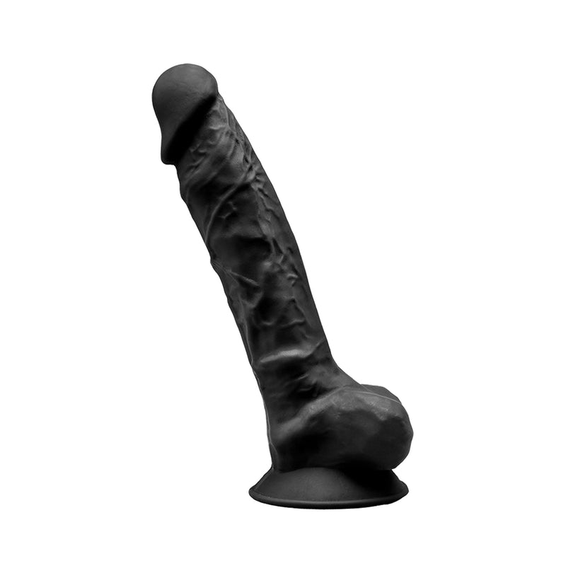 SILEXD - Consolador realista - Modelo 1 - 20 cm - Negro