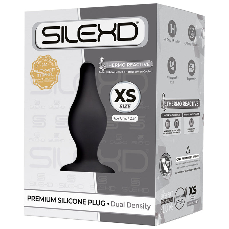 SILEXD - Anaal Plug Model 2 - Zwart- Verkrijgbaar in 4 maten-Erotiekvoordeel.nl