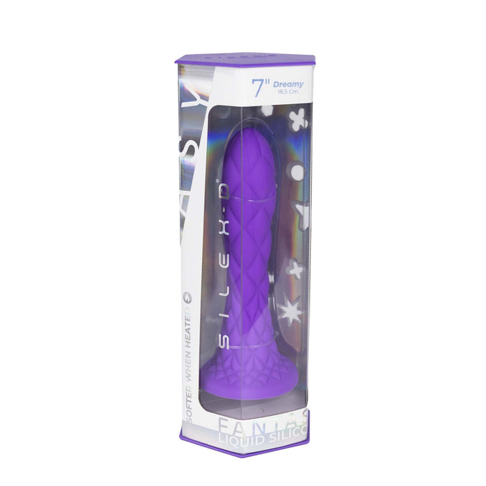 SILEXD - Dreamy - Dual Density Siliconen Dildo - 18.5 cm - Paars-Erotiekvoordeel.nl