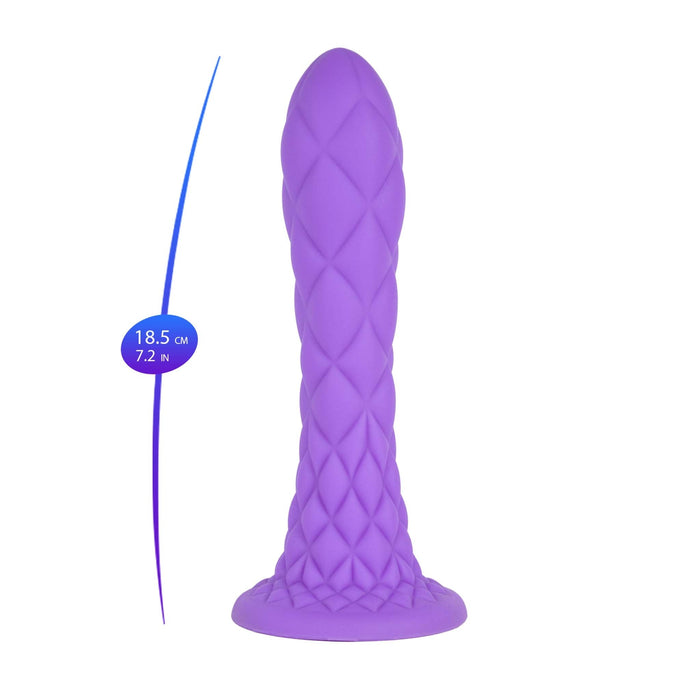 SILEXD - Dreamy - Dual Density Siliconen Dildo - 18.5 cm - Paars-Erotiekvoordeel.nl