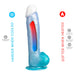 SILEXD - Angel Dildo - Vloeibare Silicone Dildo - 18.5 x 4.1 cm - Blauw/Wit/Turquoise-Erotiekvoordeel.nl