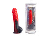 SILEXD - Devil Dildo - Vloeibare Siliconen - 20.3 x 4.4 cm - Rood/Zwart-Erotiekvoordeel.nl