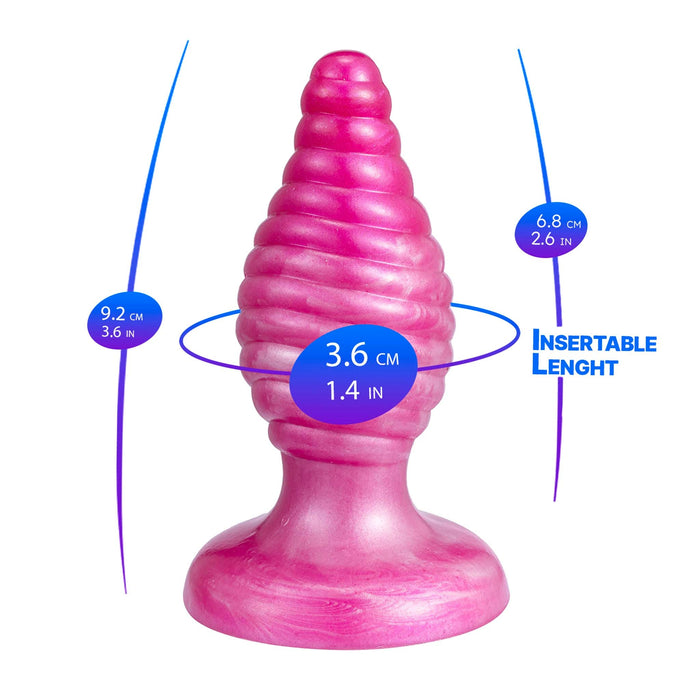 SILEXD - Cherry - Thermoreactieve Siliconen Buttplug - 9.2 cm x 3.6 cm - Roze-Erotiekvoordeel.nl