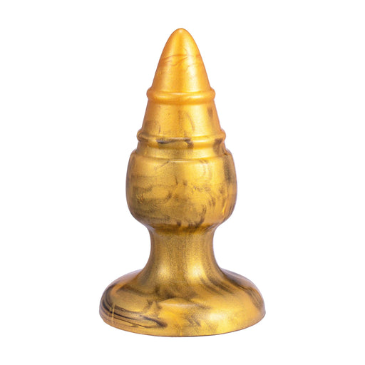 SILEXD - Goldy - Thermoreactieve Siliconen Buttplug - 9.2 cm x 3.6 cm - Goud-Erotiekvoordeel.nl