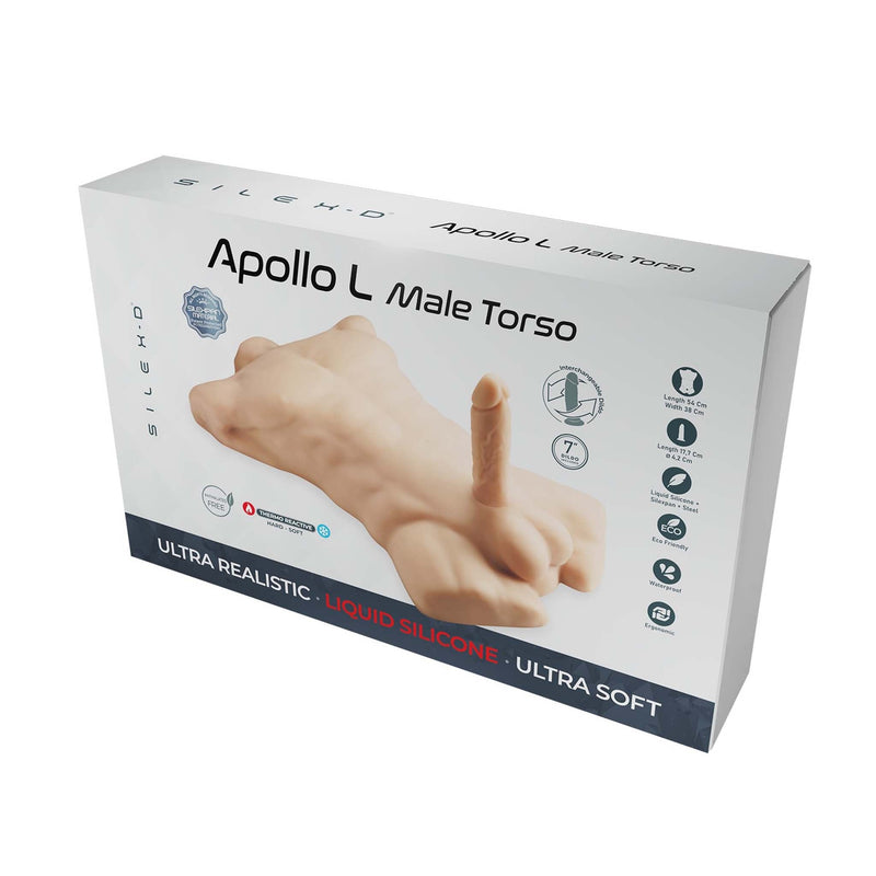 SILEXD - Apollo Masturbator - Mannelijk Torso plus Dildo - Lichte Huidskleur