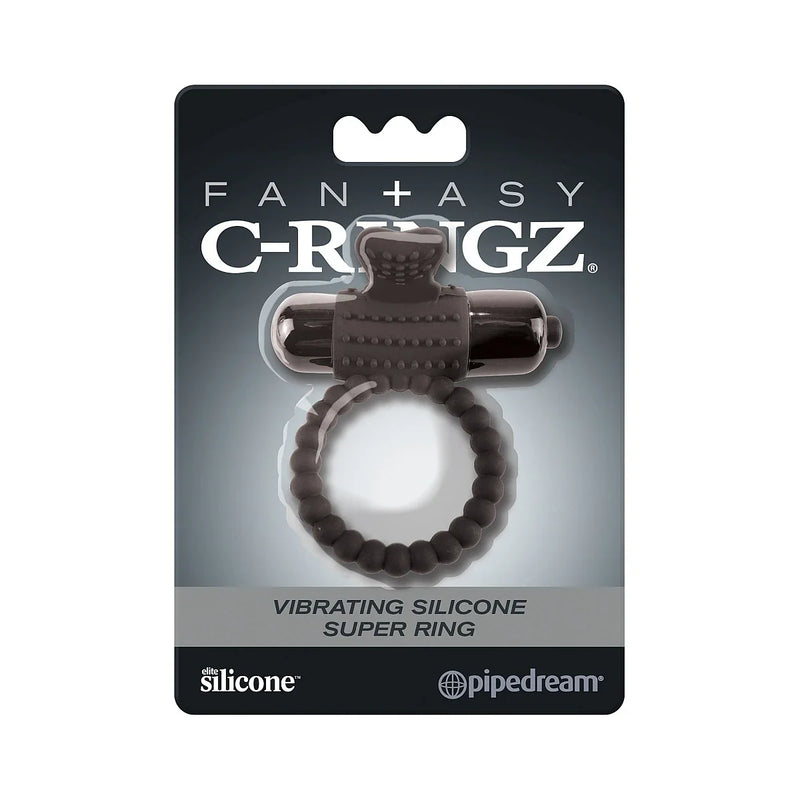 Pipedream - Fantasy C-Ringz - Vibrerende Siliconen Super Ring - Zwart-laced-up.nl