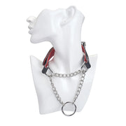 Liebe Seele - Martingale Collar met Wurgketting - Zwart/Rood-Erotiekvoordeel.nl
