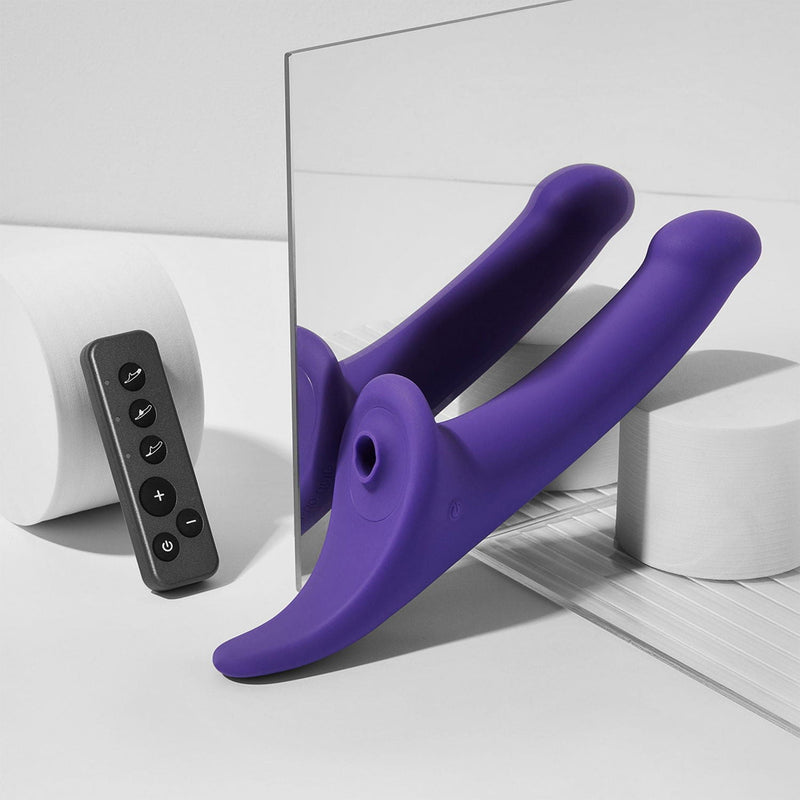 Strap-On-Me - Multi Orgasm Dildo - Strapless Strap-on met Luchtdruk Stimulatie - Paars-Erotiekvoordeel.nl